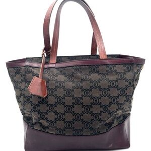 Vintage Celine Triomphe Macadam Canvas Tote